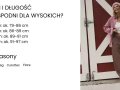 Uśmiechnięta kobieta w różowej czapce i koszuli w paski, stojąca przed czerwoną stodołą.